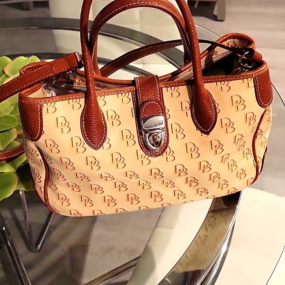 Dooney & Bourke DB Logo Canvas Satchel Crossbody